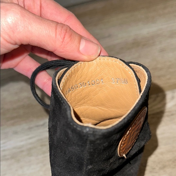 Ralph Lauren Collection Black Embry Calf-Suede High Top Lace Up Sneakers Sz 7.5 - Picture 12 of 12